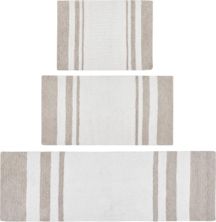 Olliix.com Bath Rugs - Spa 27" Cotton Bath Rug Taupe