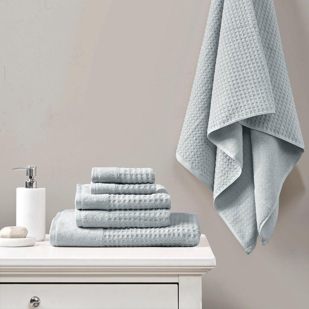 Olliix.com Bath Towels - Spa Waffle Bath Towel Blue