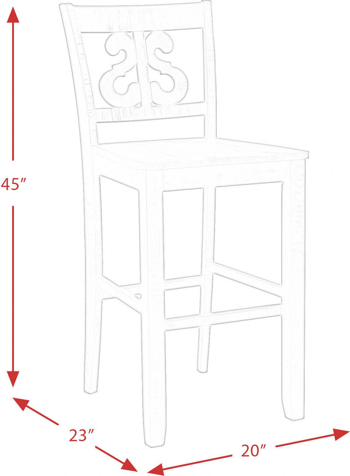 Elements Barstools - Stanford 30" Swirl Back Bar Stool Set (Set of 2)