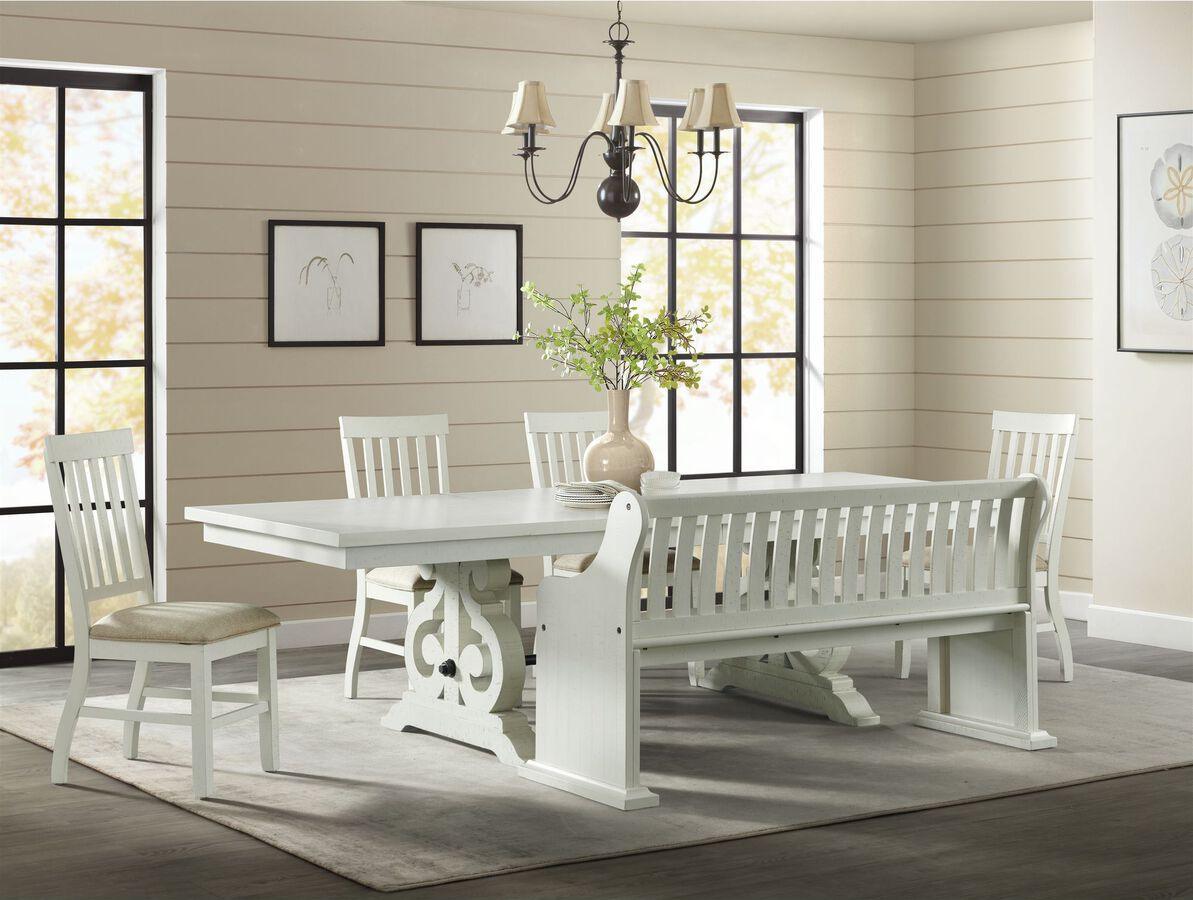 Elements Benches - Stanford Pew Bench in White