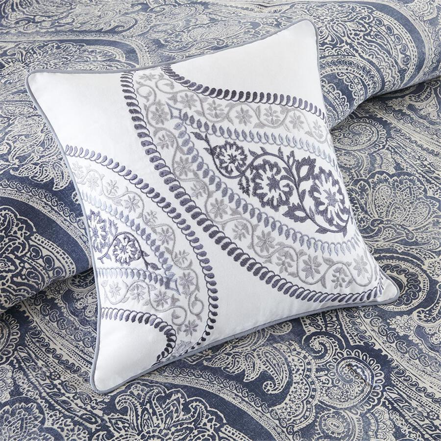 Shop Hallie 6 Piece Traditional Cotton Comforter Set Gray, Comforters &  Blankets