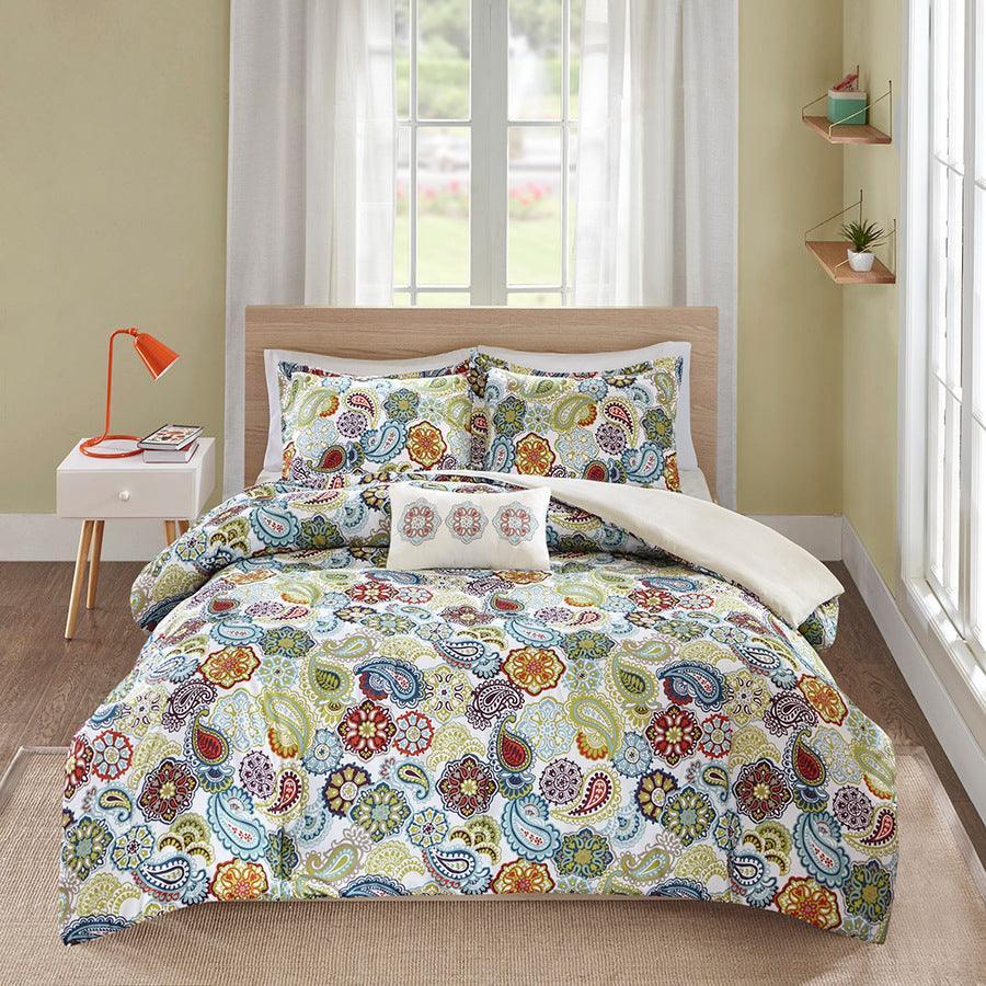 Olliix.com Duvet & Duvet Sets - Tamil Full/Queen Duvet Set Multicolor