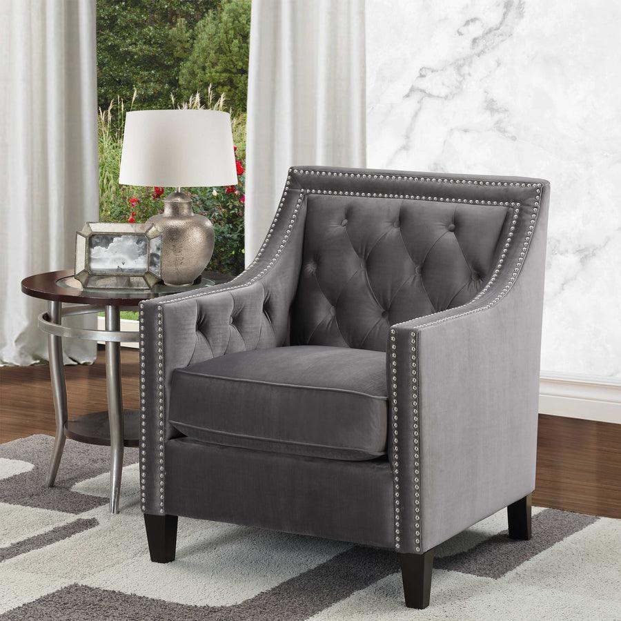 Elements Accent Chairs - Teagan Accent Chair Gun Metal