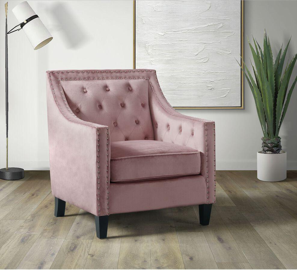 Elements Accent Chairs - Teagan Chair Blush