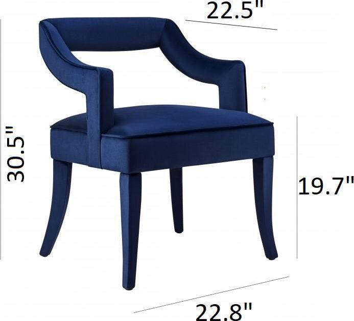 Tov Furniture Accent Chairs - Tiffany Chair Navy