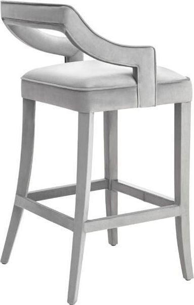 Tov Furniture Barstools - Tiffany Velvet Bar Stool Gray