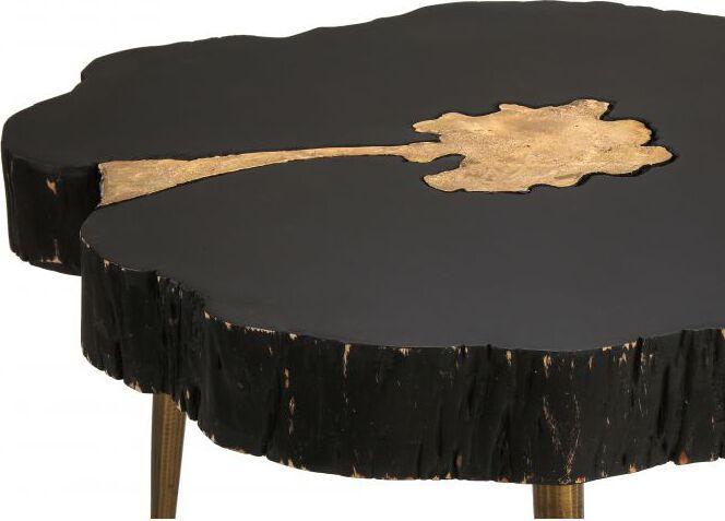 Tov Furniture Coffee Tables - Timber Black and Brass Coffee Table