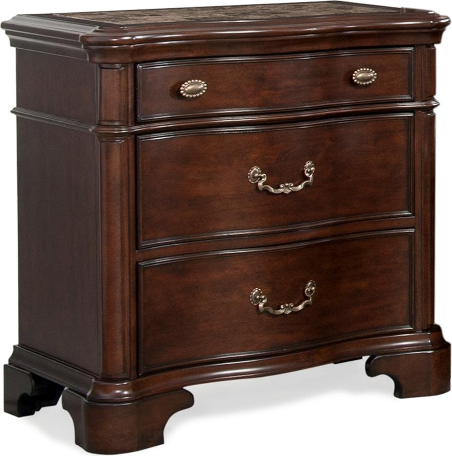 Elements Bedroom Sets - Tomlyn Queen Storage 5PC Bedroom Set Dark Cherry