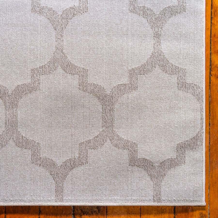 Unique Loom Indoor Rugs - Trellis Contemporary Palace Rectangular Rug Beige/Light Brown