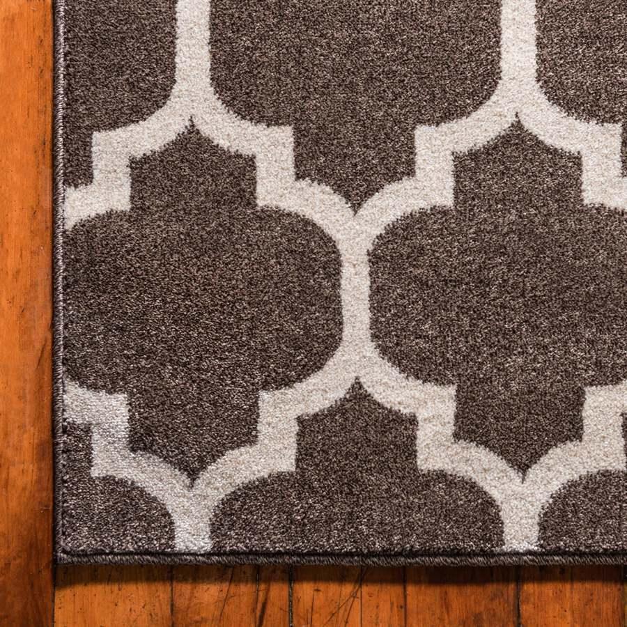 Unique Loom Indoor Rugs - Trellis Contemporary Palace Rectangular Rug Brown/Beige