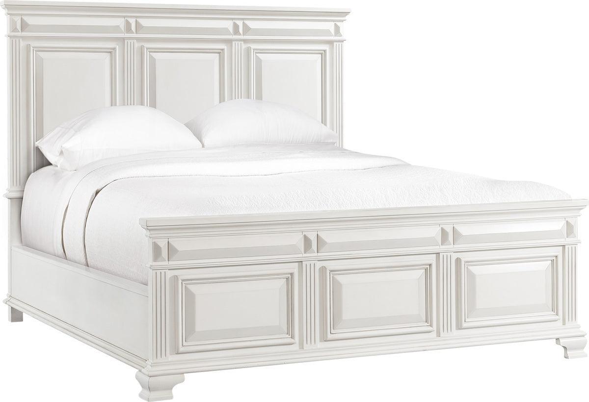 Elements Beds - Trent King Panel Bed In White