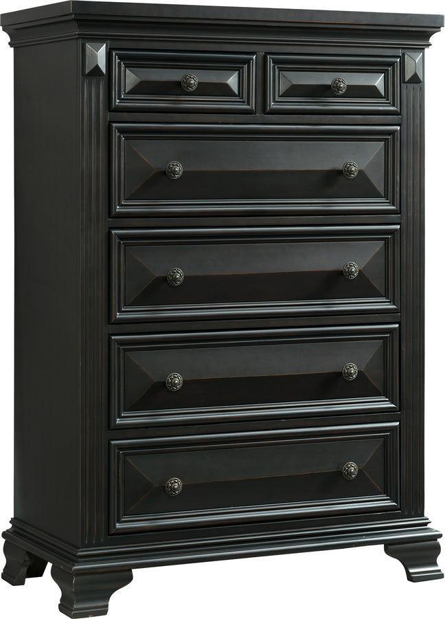 Elements Bedroom Sets - Trent Queen Storage 3 Piece Bedroom Set in Black