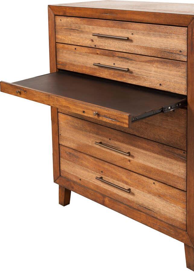 Alpine Furniture Chest of Drawers - Trinidad 5 Drawer Multifunction Chest