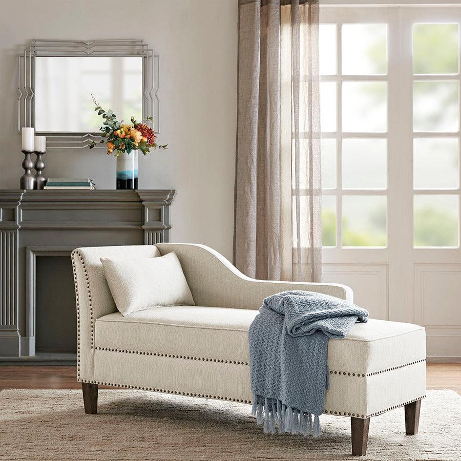 Olliix.com Accent Chairs - Trinity Accent Chaise Ivory