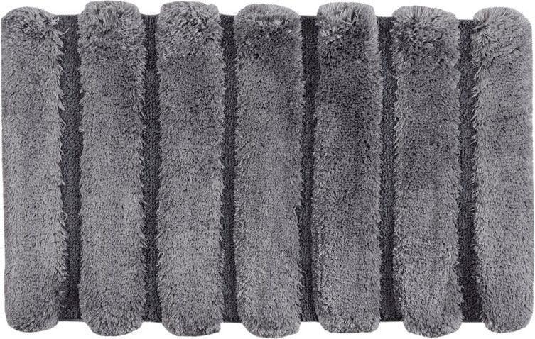 Olliix.com Bath Rugs - Tufted Pearl Channel 17" Bath Rug Grey