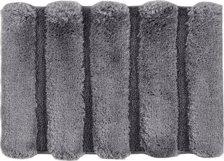 Olliix.com Bath Rugs - Tufted Pearl Channel 17" Bath Rug Grey