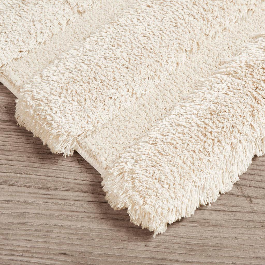 Olliix.com Bath Rugs - Tufted Pearl Channel 21" Bath Rug Wheat