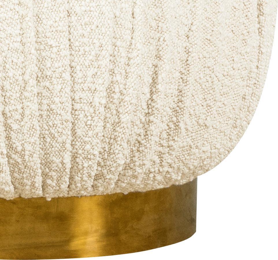 Tov Furniture Ottomans & Stools - Tulip Boucle Ottoman Beige