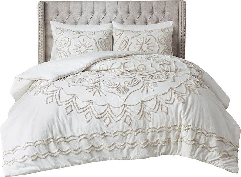 Chenille embroidery duvet cover set