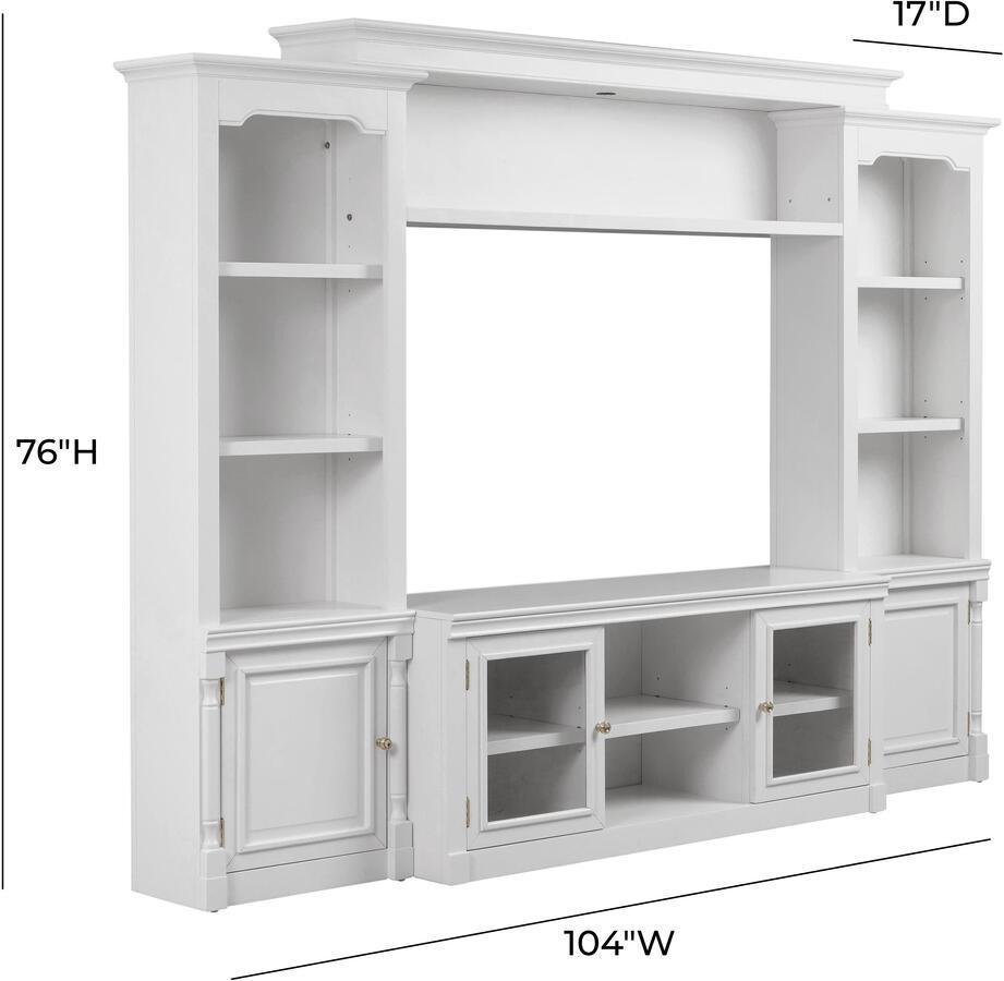 Tov Furniture TV & Media Units - Virginia White Entertainment Center