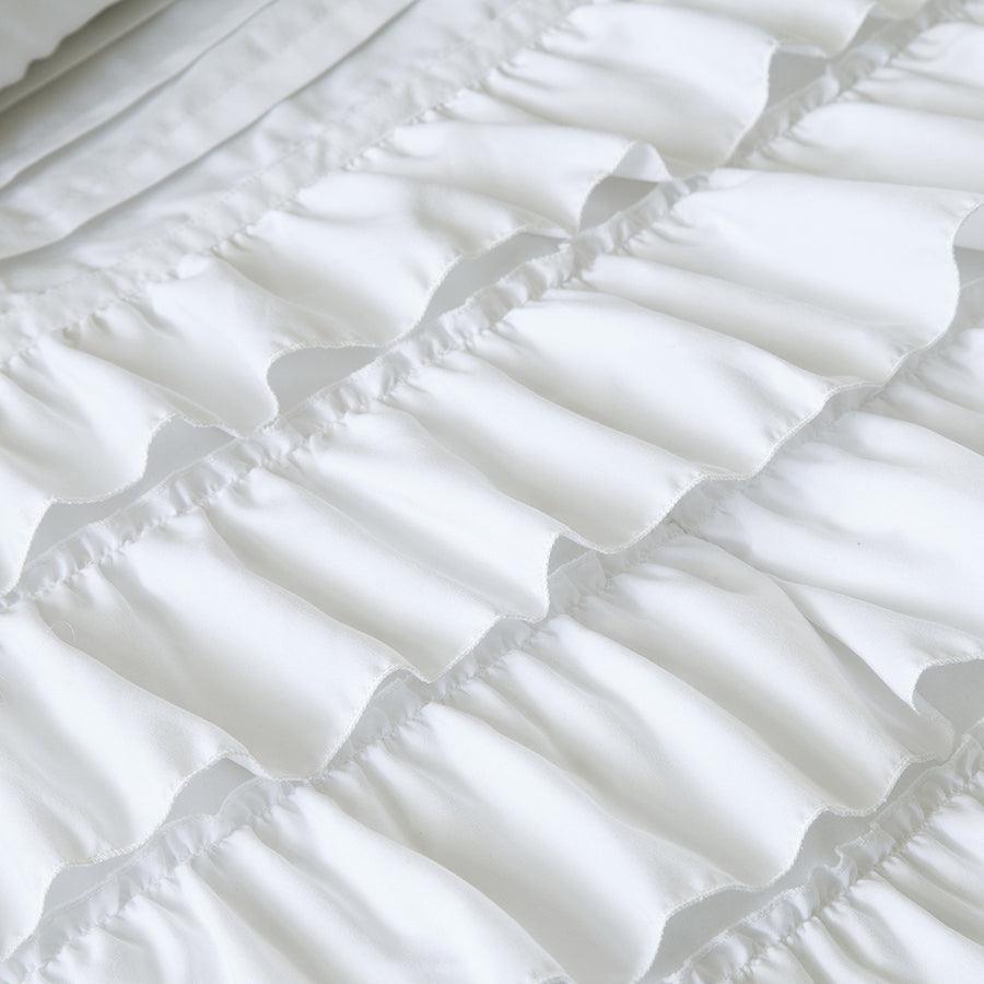 Olliix.com Comforters & Blankets - Waterfall 20 " D Comforter Set White Full/Queen