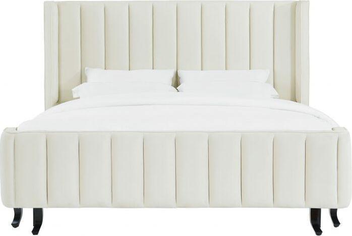 Tov Furniture Beds - Waverly Cream Velvet Bed in King