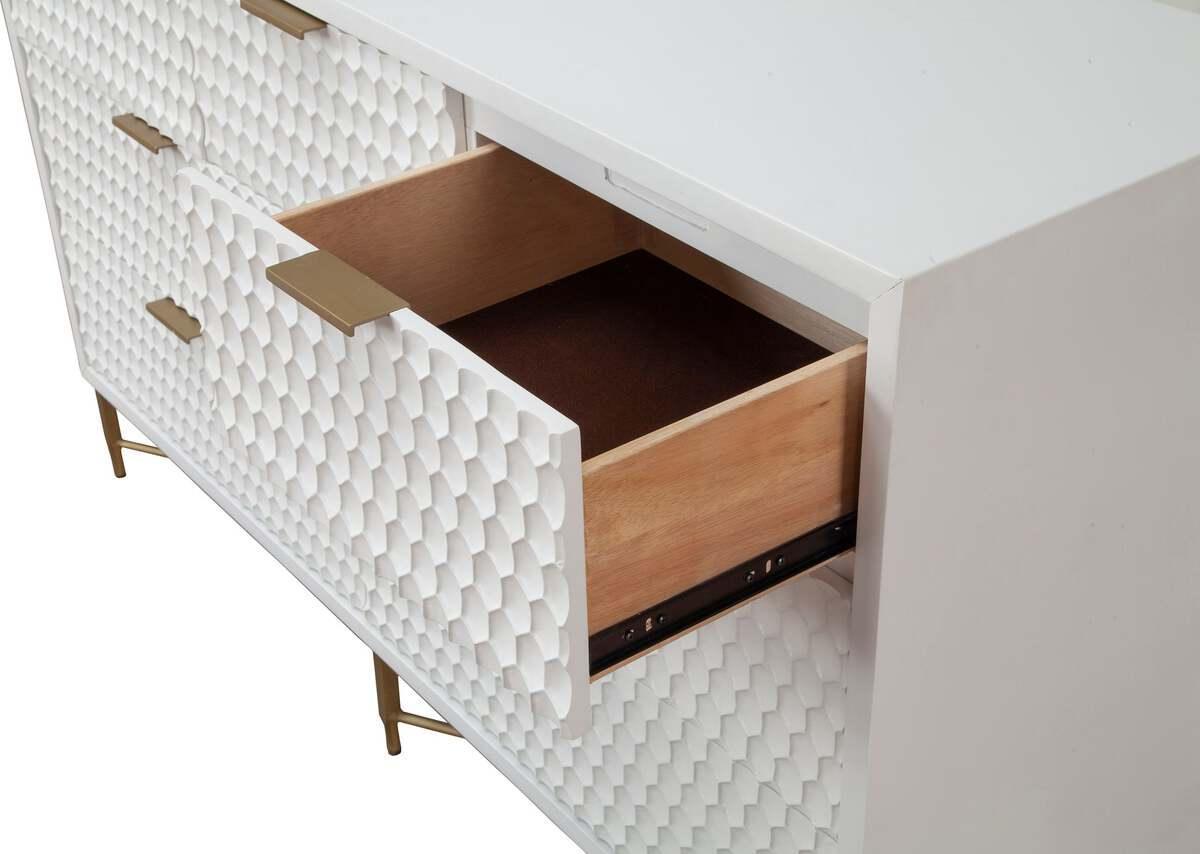 Alpine Furniture Dressers - White Pearl Dresser