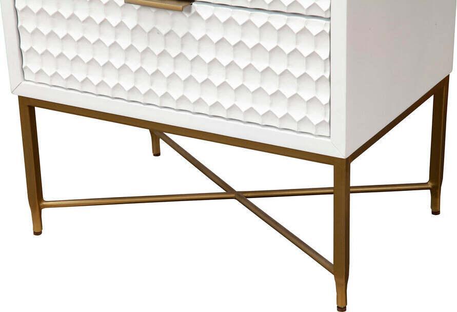 Alpine Furniture Nightstands & Side Tables - White Pearl Nightstand