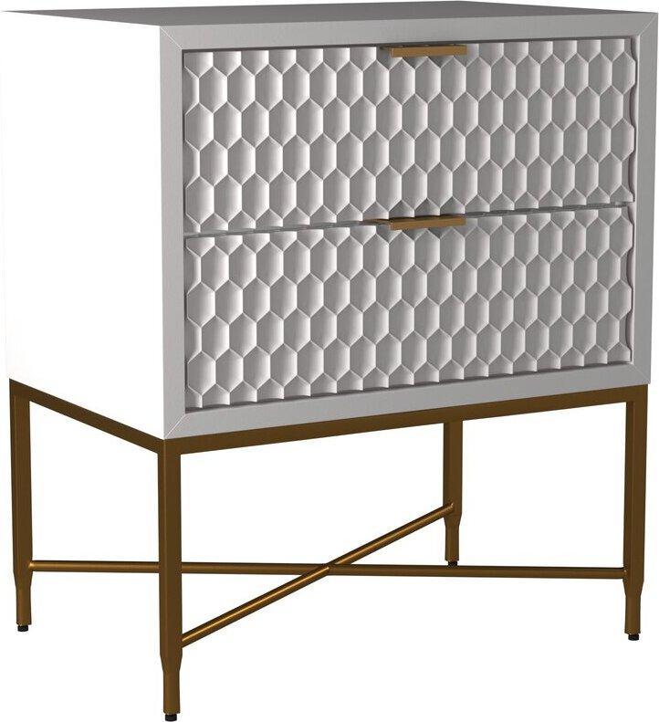 Alpine Furniture Nightstands & Side Tables - White Pearl Nightstand