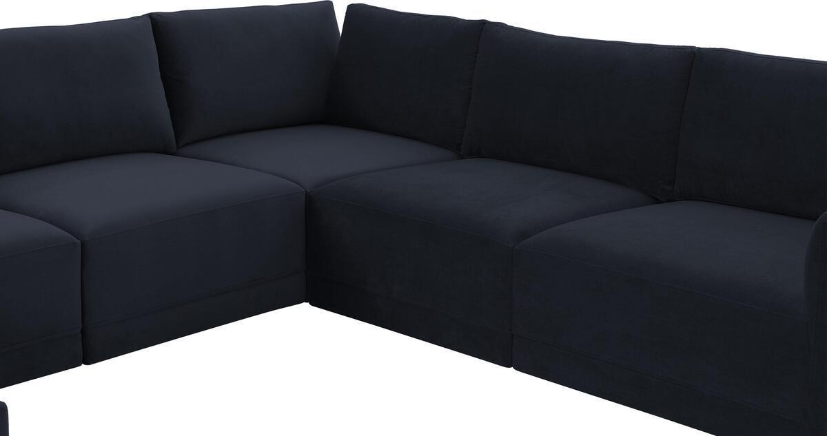 Tov Furniture Sectional Sofas - Willow Navy Modular Large Chaise Sectional