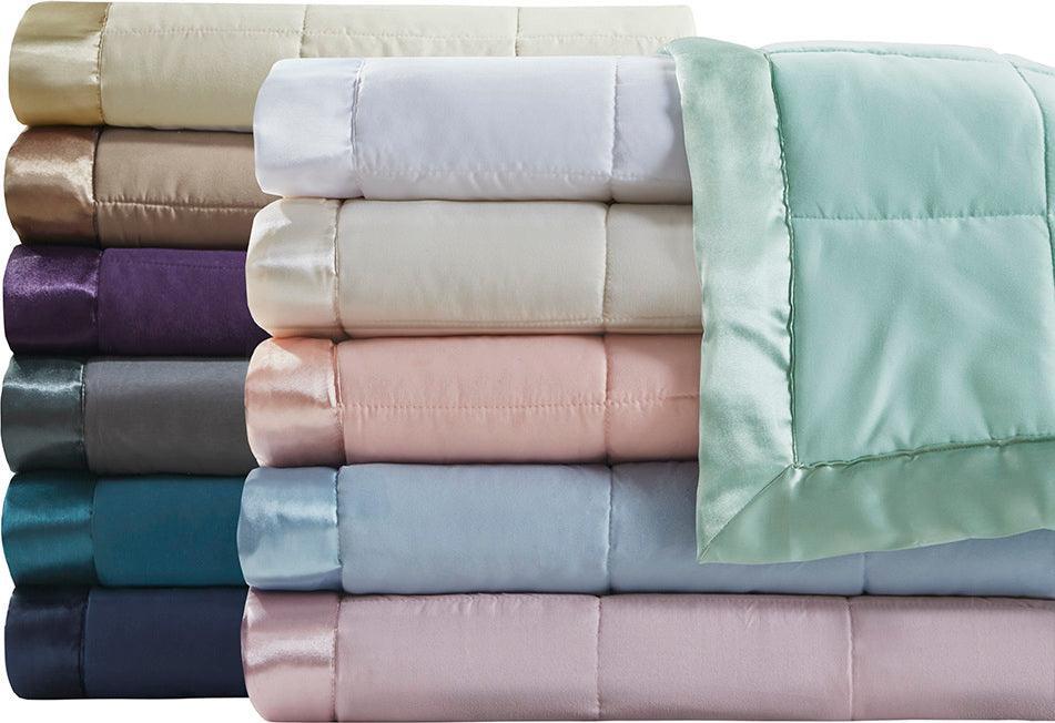 King blanket discount with satin trim