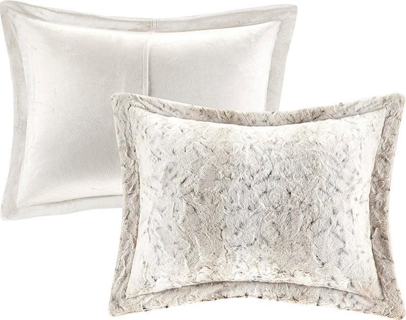 Olliix.com Comforters & Blankets - Zuri Full/Queen Comforter (Set) Snow Leopard