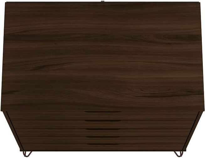 Manhattan Comfort Bedroom Sets - Rockefeller 3 Piece 22" Bedroom Set Dressers Brown