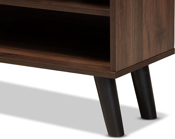 Wholesale Interiors TV & Media Units - Mallory Two-Tone Walnut Brown and Grey Finished Wood TV Stand