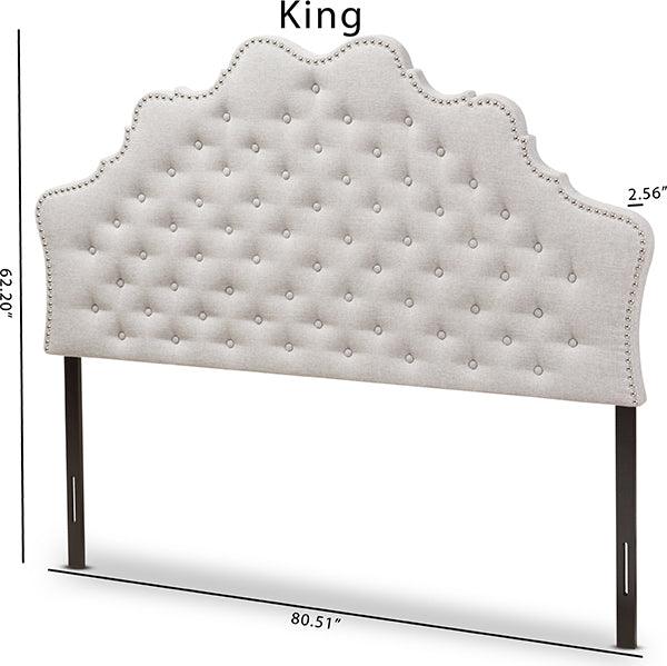 Wholesale Interiors Headboards - Hilda King Headboard Grayish Beige