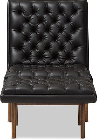 Shop Baxton Studio Annetha Mid Century Modern Black Faux Leather