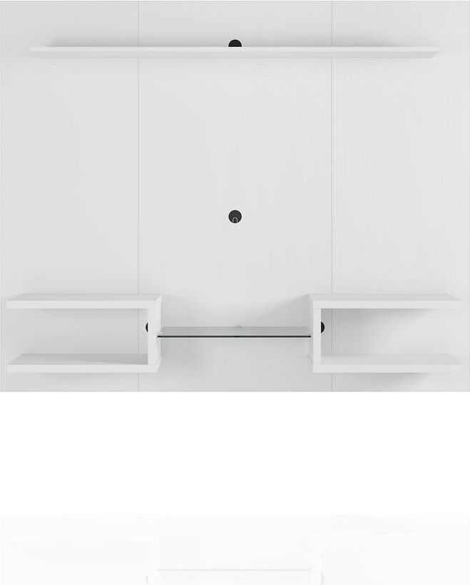 Manhattan Comfort TV & Media Units - Plaza 64.25 Modern Floating Wall Entertainment Center with Display Shelves in White