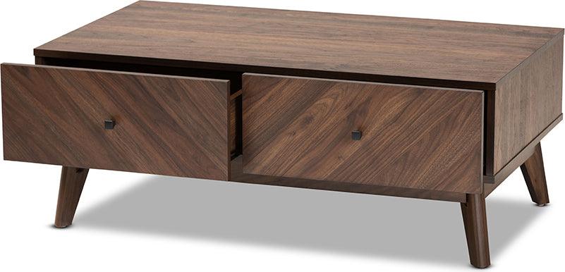 Wholesale Interiors Coffee Tables - Hartman Walnut Brown Finished Wood Coffee Table