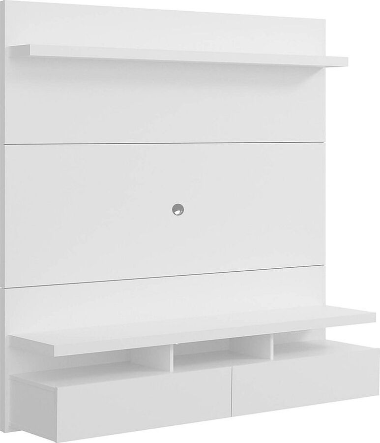 Manhattan Comfort TV & Media Units - City 62.99 Modern Floating Entertainment Center with Media Shelves in White Gloss