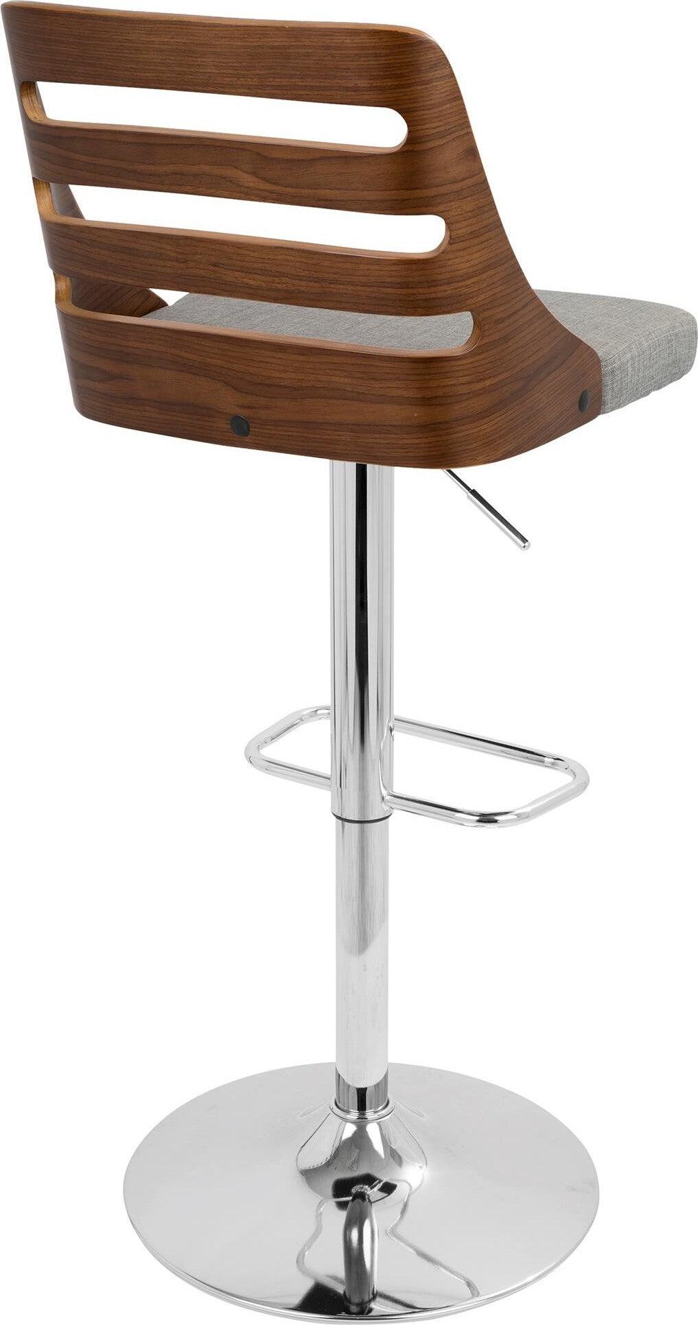 Lumisource Barstools - Trevi Barstool Walnut & Gray