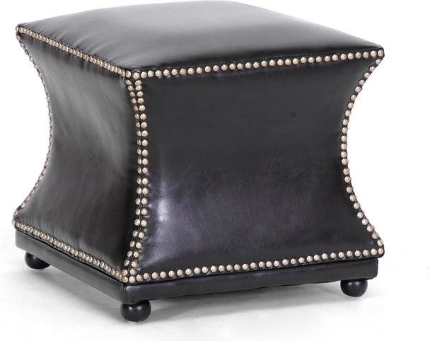 Ellastone Dark Brown Modern Leather Ottoman