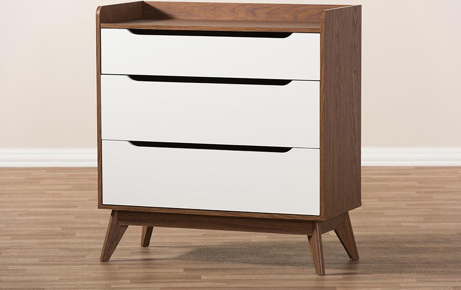 Shop Baxton Studio Brighton Mid Century Modern White and Walnut