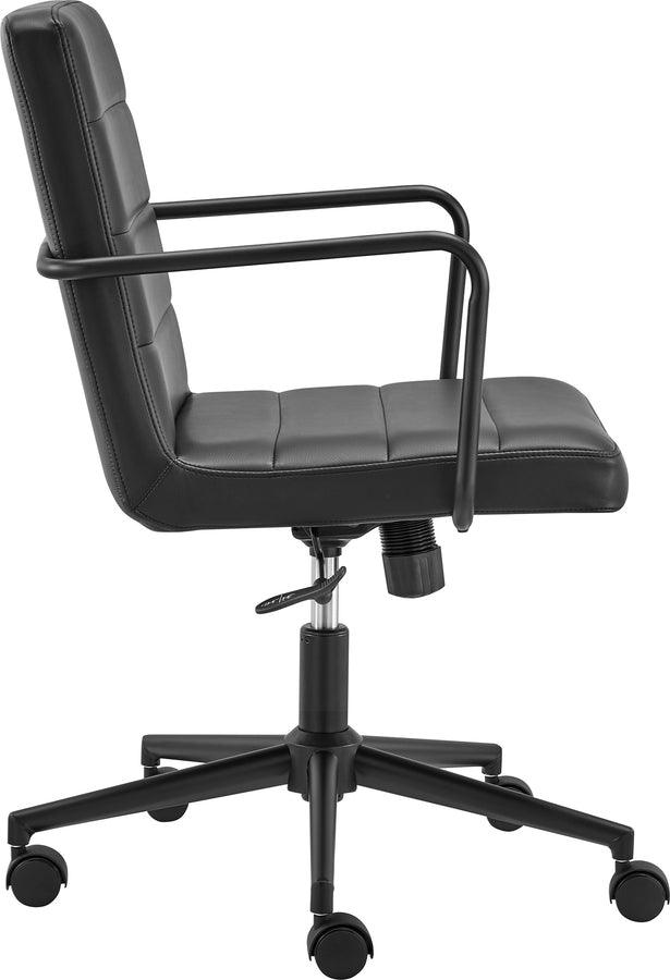 Euro Style Task Chairs - Leander Low Back Office Chair Black