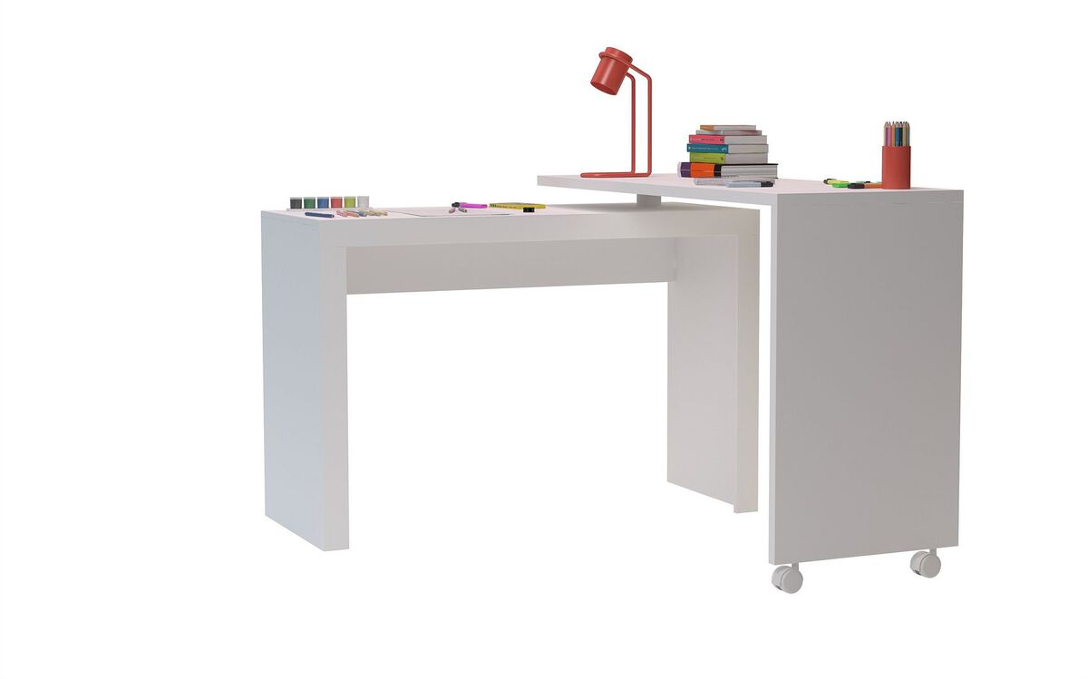 Manhattan Comfort Desks - Innovative Calabria Nested Desk in White