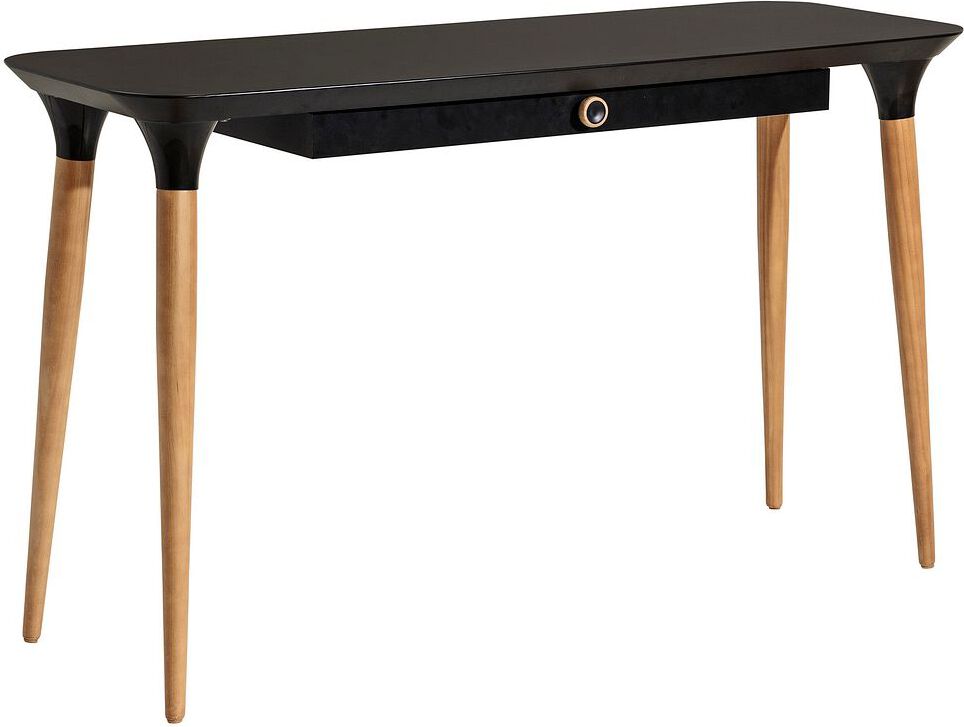 Manhattan Comfort Desks - HomeDock Office Desk with Internal Organization in Black & Cinnamon