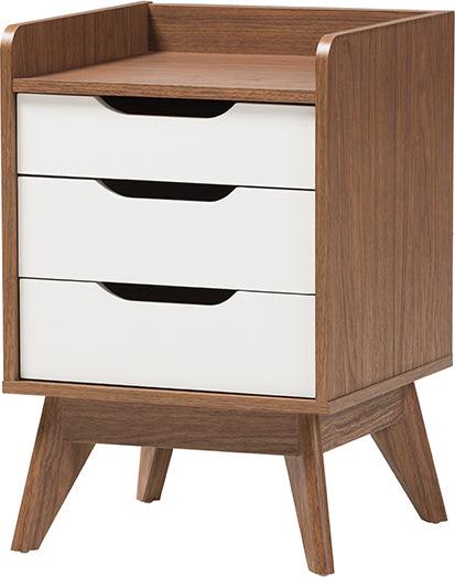 Shop Brighton Mid Century Modern Two Tone White and Walnut Brown