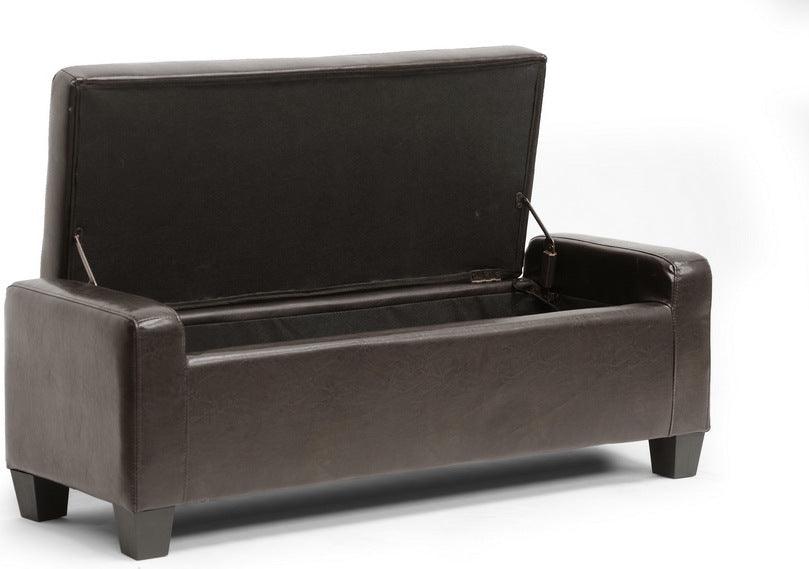 Wholesale Interiors Ottomans & Stools - Manchester Dark Brown Ottoman