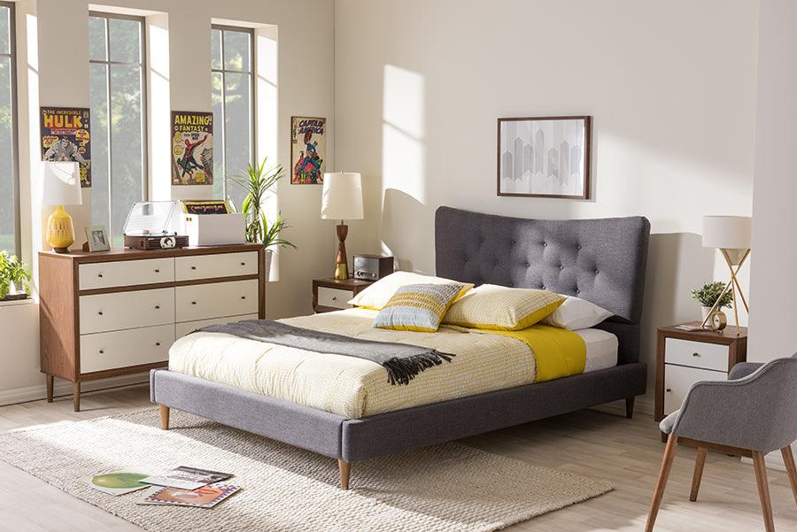 Shop Hannah Queen Bed Dark Gray Beds CasaOne