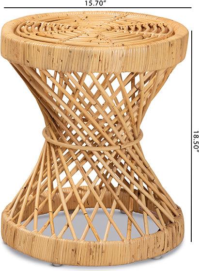 Wholesale Interiors Side & End Tables - Seville Natural Finished Rattan End Table