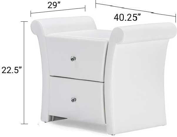 Wholesale Interiors Nightstands & Side Tables - Victoria Nightstand Matte White